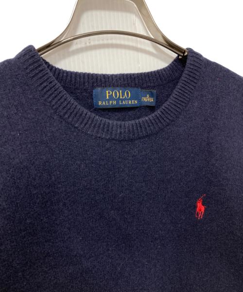 POLO RALPH LAUREN（ポロ・ラルフローレン）POLO RALPH LAUREN (ポロ・ラルフローレン) ロゴニット ネイビー サイズ:Sの古着・服飾アイテム