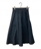 ANAYIアナイ）の古着「フクレジャガードフレアスカート」｜ブラック