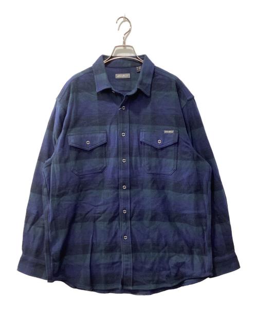 Eddie Bauer（エディーバウアー）Eddie Bauer (エディーバウアー) チェックネルシャツ ネイビー サイズ:XXLの古着・服飾アイテム