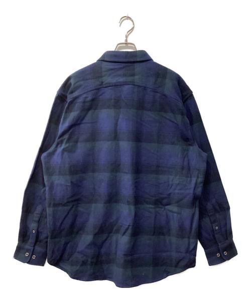 Eddie Bauer（エディーバウアー）Eddie Bauer (エディーバウアー) チェックネルシャツ ネイビー サイズ:XXLの古着・服飾アイテム