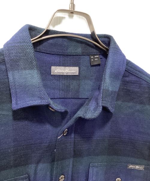 Eddie Bauer（エディーバウアー）Eddie Bauer (エディーバウアー) チェックネルシャツ ネイビー サイズ:XXLの古着・服飾アイテム