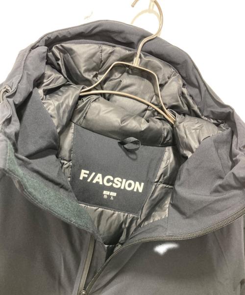 F/ACSION（ファクション）f/acsion (ファクション) YUKIZURI DOWN JACKETダウンジャケット ネイビー サイズ:XLの古着・服飾アイテム