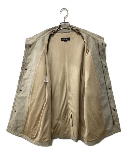 allegri（アレグリ）allegri (アレグリ) フェイクスウェードジャケット グレー サイズ:Lの古着・服飾アイテム