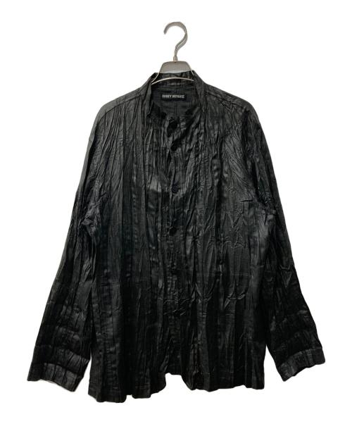 ISSEY MIYAKE（イッセイミヤケ）ISSEY MIYAKE (イッセイミヤケ) プリーツジャケット/バンドカラージャケット ブラック サイズ:-の古着・服飾アイテム