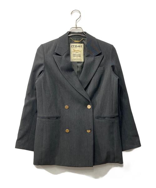 journal standard L'essage（ジャーナルスタンダード レサージュ）journal standard L'essage (ジャーナルスタンダード レサージュ) ヴィスポリギャバブレザージャケット/テーラードジャケット グレー サイズ:Fの古着・服飾アイテム