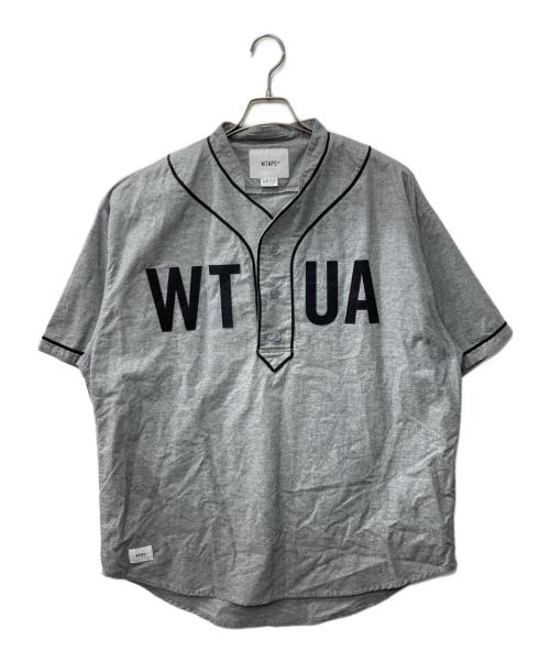 WTAPS（ダブルタップス）WTAPS (ダブルタップス) LEAGUE SS SHIRT/リーグベースボールシャツ グレー サイズ:Sの古着・服飾アイテム