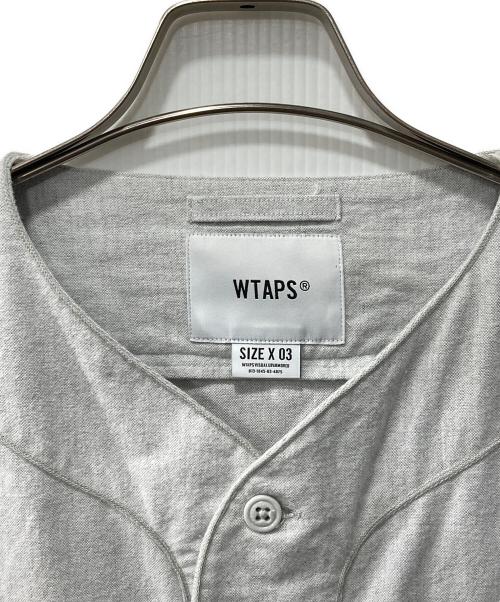 WTAPS（ダブルタップス）WTAPS (ダブルタップス) LEAGUE SS/リーグベースボールシャツ グレー サイズ:3の古着・服飾アイテム