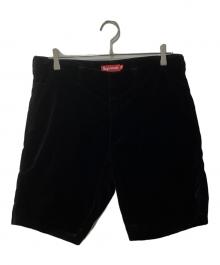 SUPREME（シュプリーム）の古着「ベロアハーフパンツ」｜ブラック