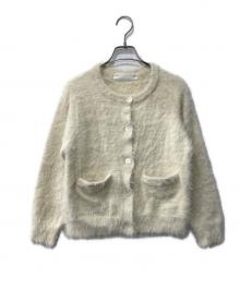 MARMARMAR（マーマーマー）の古着「シャギーニットカーディガン/shaggy knit cardigan」｜ベージュ