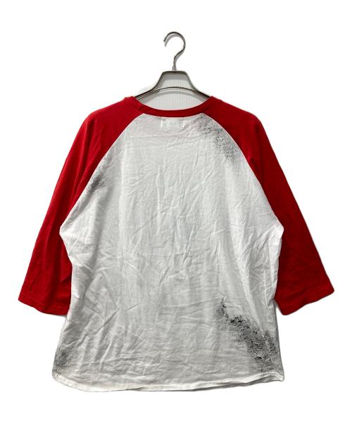 KIDILL（キディル）KIDILL (キディル) PUNK GIRL RAGLAN T-SHIRT レッド×ホワイト サイズ:FREEの古着・服飾アイテム