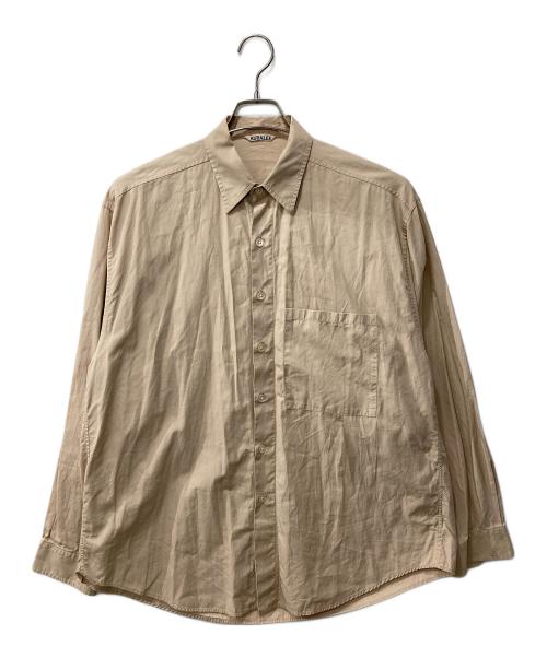 AURALEE（オーラリー）AURALEE (オーラリー) WASHED FINX TWILL BIG SHIRTS ベージュ サイズ:4の古着・服飾アイテム