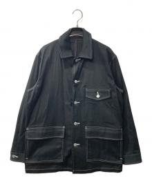 ALLEGE（アレッジ）の古着「ステッチカバーオール/ジャケット」｜ブラック