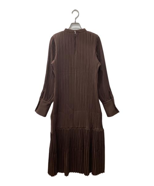 foufou（フーフー ザドレス）foufou (フーフー ザドレス) プリーツワンピース ブラウン サイズ:表記無しの古着・服飾アイテム