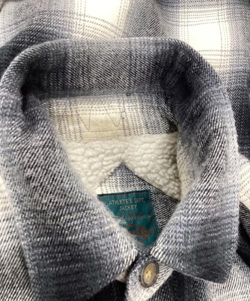 BAYLEAF（ベイリーフ）BAYLEAF (ベイリーフ) オンブレチェック裏ボアジャケット ブラック×ベージュ サイズ:XLの古着・服飾アイテム