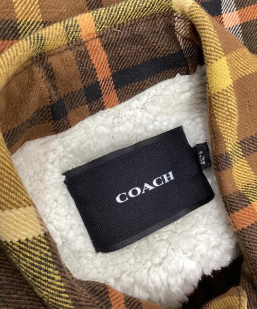 COACH（コーチ）COACH (コーチ) フラッドシェルパラインドシャツジャケット ブラウン サイズ:XLの古着・服飾アイテム