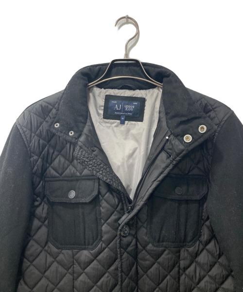 ARMANI JEANS（アルマーニジーンズ）ARMANI JEANS (アルマーニジーンズ) スタンドカラージャケット/フード付き ブラック サイズ:50の古着・服飾アイテム