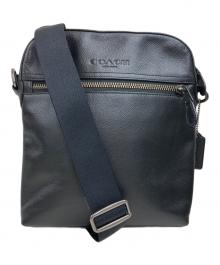 COACH（コーチ）の古着「スムース レザー ヒューストン フライト バッグ/ショルダーバッグ」｜ブラック