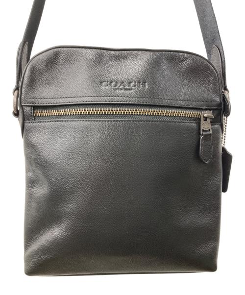 COACH（コーチ）COACH (コーチ) スムース レザー ヒューストン フライト バッグ/ショルダーバッグ ブラックの古着・服飾アイテム