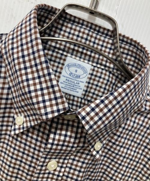 BROOKS BROTHERS（ブルックスブラザーズ）BROOKS BROTHERS (ブルックスブラザーズ) チェックBDシャツ ブラウン サイズ:Sの古着・服飾アイテム