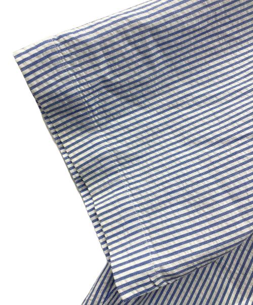RALPH LAUREN（ラルフローレン）RALPH LAUREN (ラルフローレン) シアサッカーボタンダウンシャツ ブルー×ホワイト サイズ:Mの古着・服飾アイテム