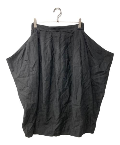 R&D.M.Co-OLDMAN'S TAILOR（オールドマンズテーラー）R&D.M.Co-OLDMAN'S TAILOR (オールドマンズテーラー) リンクル タック フレアスカート ブラック サイズ:Lの古着・服飾アイテム