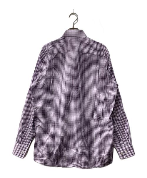 BOSS HUGO BOSS（ボス ヒューゴボス）BOSS HUGO BOSS (ボス ヒューゴボス) チェックシャツ パープル サイズ:39Aの古着・服飾アイテム