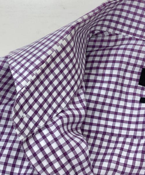 BOSS HUGO BOSS（ボス ヒューゴボス）BOSS HUGO BOSS (ボス ヒューゴボス) チェックシャツ パープル サイズ:39Aの古着・服飾アイテム