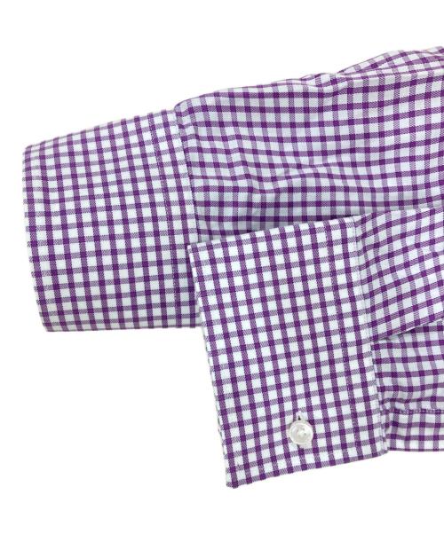 BOSS HUGO BOSS（ボス ヒューゴボス）BOSS HUGO BOSS (ボス ヒューゴボス) チェックシャツ パープル サイズ:39Aの古着・服飾アイテム