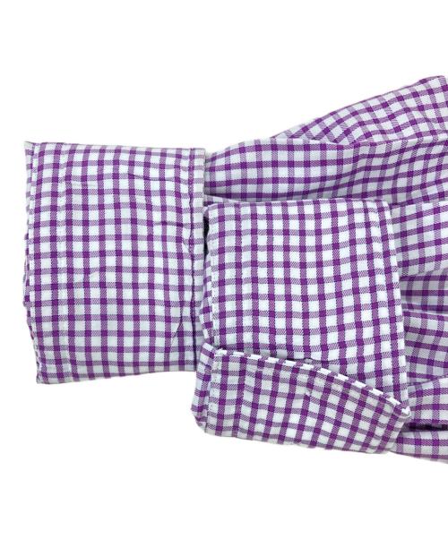 BOSS HUGO BOSS（ボス ヒューゴボス）BOSS HUGO BOSS (ボス ヒューゴボス) チェックシャツ パープル サイズ:39Aの古着・服飾アイテム