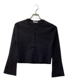 BEAUTY&YOUTH UNITED ARROWS（ビューティーアンドユースユナイテッドアローズ）の古着「クロップド ホック カーディガン」｜ブラック