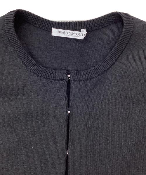 BEAUTY&YOUTH UNITED ARROWS（ビューティーアンドユースユナイテッドアローズ）BEAUTY&YOUTH UNITED ARROWS (ビューティーアンドユースユナイテッドアローズ) クロップド ホック カーディガン ブラック サイズ:表記なしの古着・服飾アイテム