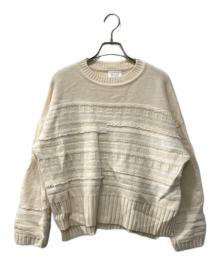YUNI（ユニ）の古着「5G jacquard large プルオーバー」｜ベージュ