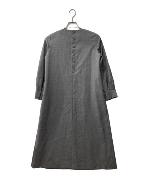 atelier naruse（アトリエナルセ）atelier naruse (アトリエナルセ) formal A line one-piece dress/ウールワンピース グレー サイズ:38の古着・服飾アイテム