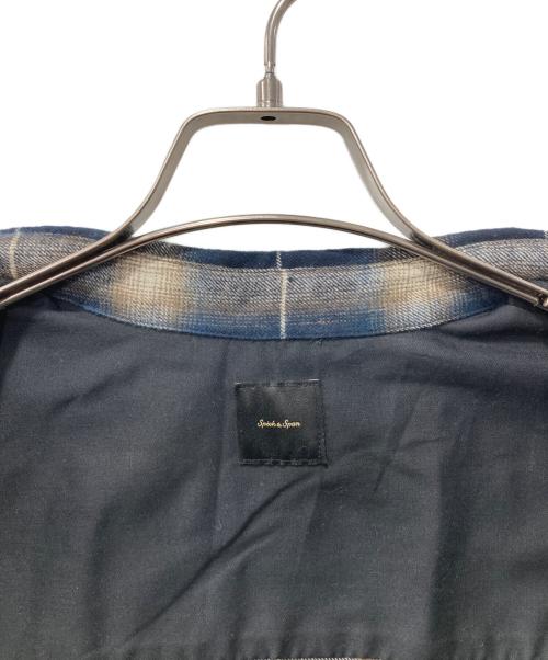 Spick and Span（スピック＆スパン）Spick and Span (スピック＆スパン) メタルボタンオンブレーチェックルーズシャツ ネイビー サイズ:表記なしの古着・服飾アイテム