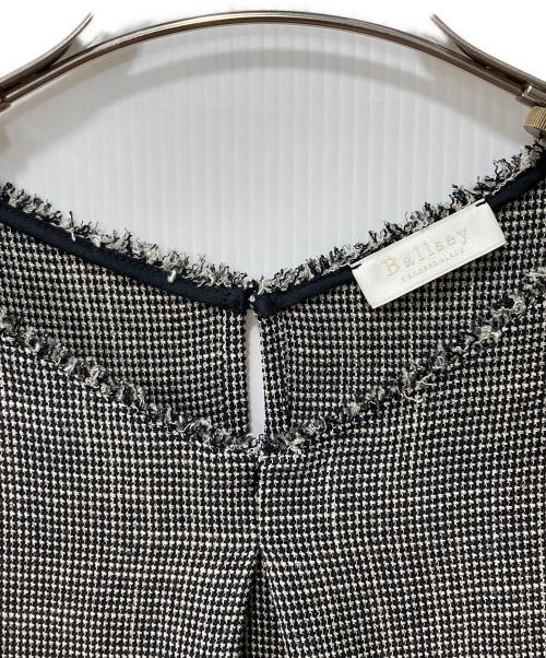 BALLSEY（ボールジィ）BALLSEY (ボールジィ) ポリエステルレーヨンカラミ タックスリーブブラウス ブラック サイズ:36の古着・服飾アイテム