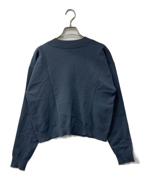 E by eclat（イーバイエクラ）E by eclat (イーバイエクラ) コンパクトVネックカーディガン グレー サイズ:38の古着・服飾アイテム