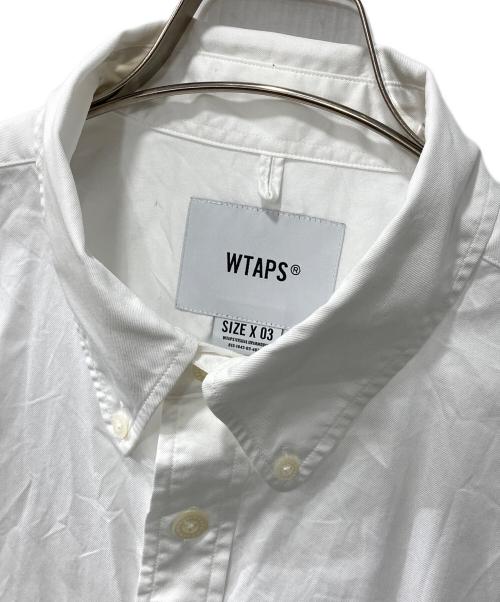 WTAPS（ダブルタップス）WTAPS (ダブルタップス) BD SS COTTON TWILL CANCLINI ボタンダウン半袖シャツ ホワイト サイズ:03の古着・服飾アイテム