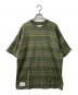 WTAPS（ダブルタップス）の古着「COTTON TEXTILE SIGN ボーダー Tシャツ」｜カーキ