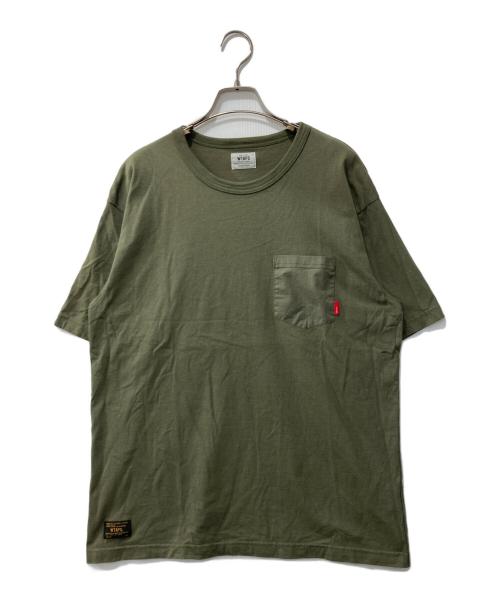WTAPS（ダブルタップス）WTAPS (ダブルタップス) DESIGN SS:POCKET/TEE カーキ サイズ:Lの古着・服飾アイテム