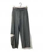sodukスドーク）の古着「Who cut it out？ trousers/ダメージスラックス」｜グレー