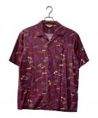 AVIREXアヴィレックス）の古着「AVIATOR'S DINER ALOHA SHIRT/オープンカラーシャツ」｜ボルドー