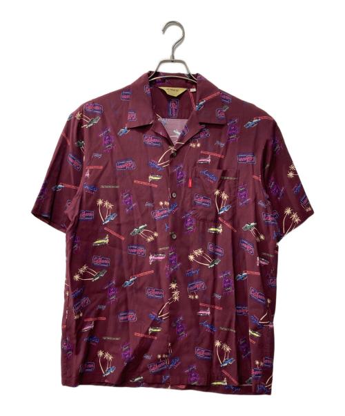 AVIREX（アヴィレックス）AVIREX (アヴィレックス) AVIATOR'S DINER ALOHA SHIRT/オープンカラーシャツ ボルドー サイズ:Lの古着・服飾アイテム