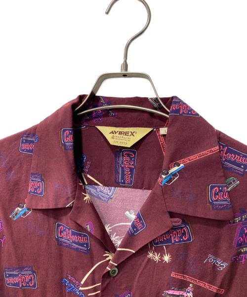 AVIREX（アヴィレックス）AVIREX (アヴィレックス) AVIATOR'S DINER ALOHA SHIRT/オープンカラーシャツ ボルドー サイズ:Lの古着・服飾アイテム