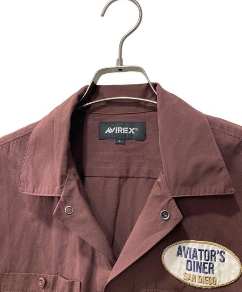 AVIREX（アヴィレックス）AVIREX (アヴィレックス) AVI-SS WORK SHIRT DINER/半袖シャツ ブラウン サイズ:Lの古着・服飾アイテム