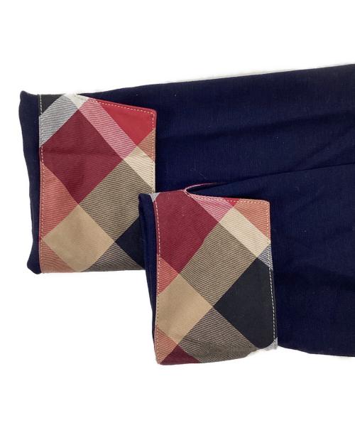 BLUE LABEL CRESTBRIDGE（ブルーレーベルクレストブリッジ）BLUE LABEL CRESTBRIDGE (ブルーレーベルクレストブリッジ) バックリボンワンピース ネイビー サイズ:38の古着・服飾アイテム