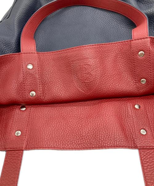 BLACK LABEL CRESTBRIDGE（ブラックレーベル クレストブリッジ）BLACK LABEL CRESTBRIDGE (ブラックレーベル クレストブリッジ) トートバッグ ネイビー×レッドの古着・服飾アイテム