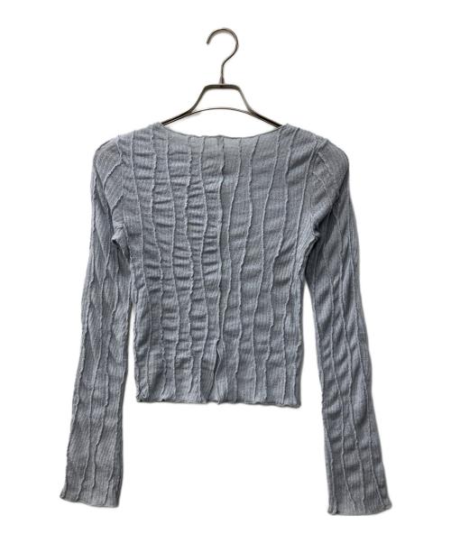 anuke（アンヌーク）anuke (アンヌーク) Random Pintuck Tops/ロングスリーブカットソー ブルー サイズ:Freeの古着・服飾アイテム