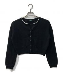 the Barnnet（ザ バーネット）の古着「Lustre Cotton Knit Cardigan」｜ブラック