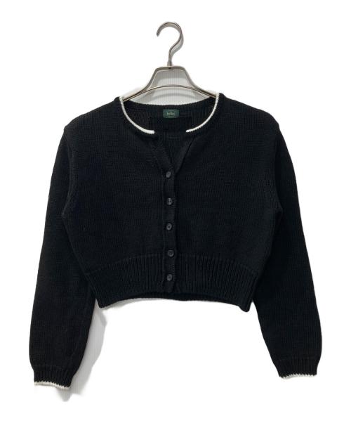 the Barnnet（ザ バーネット）the Barnnet (ザ バーネット) Lustre Cotton Knit Cardigan ブラック サイズ:Sの古着・服飾アイテム