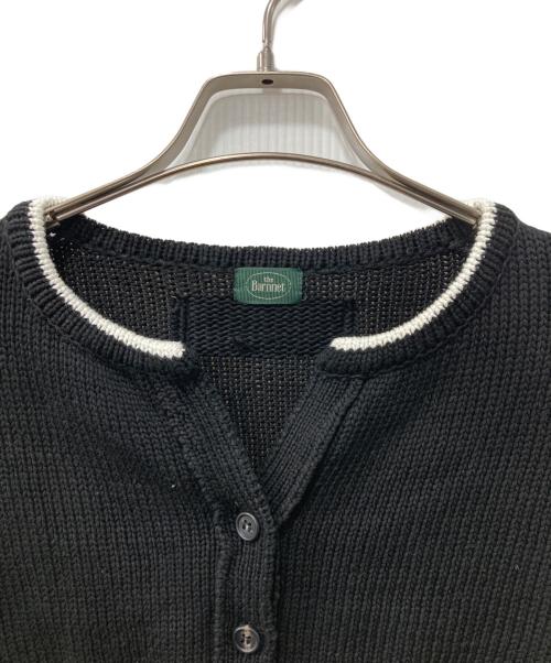 the Barnnet（ザ バーネット）the Barnnet (ザ バーネット) Lustre Cotton Knit Cardigan ブラック サイズ:Sの古着・服飾アイテム